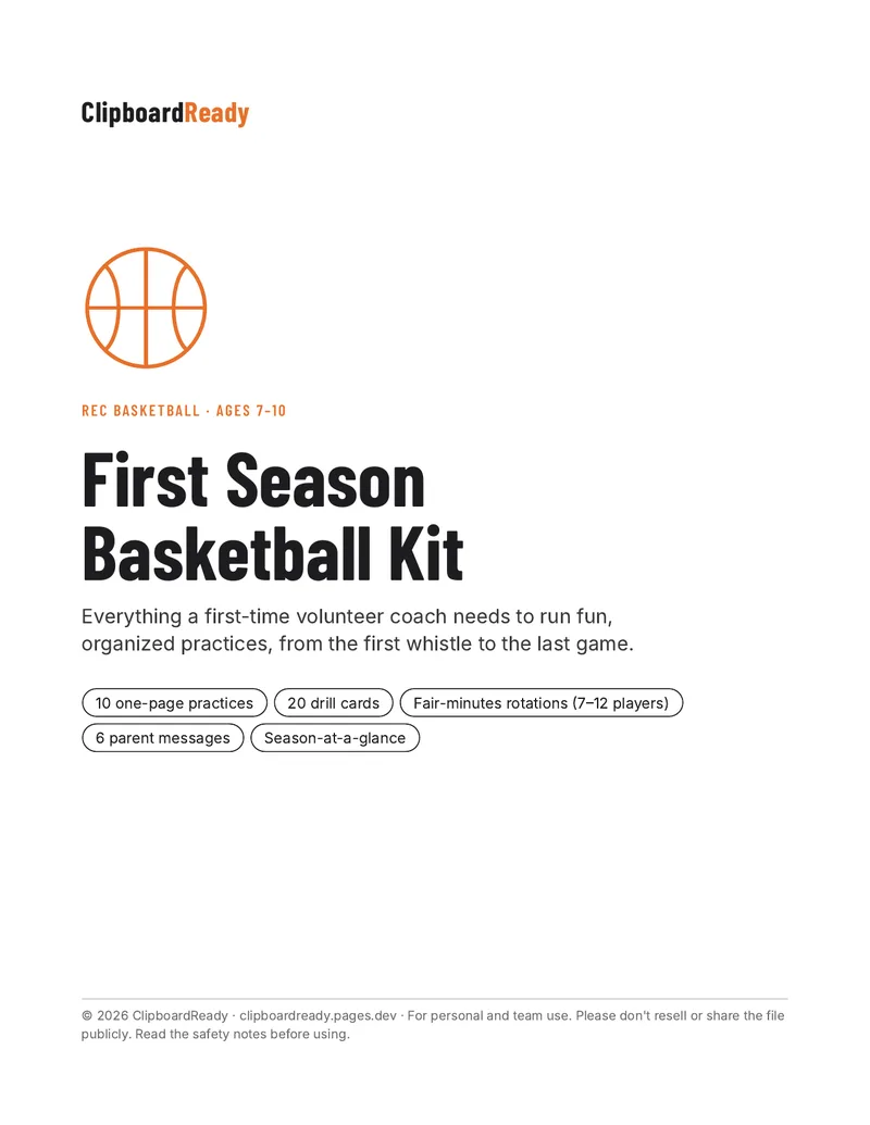 Cover of the First Season Basketball Kit