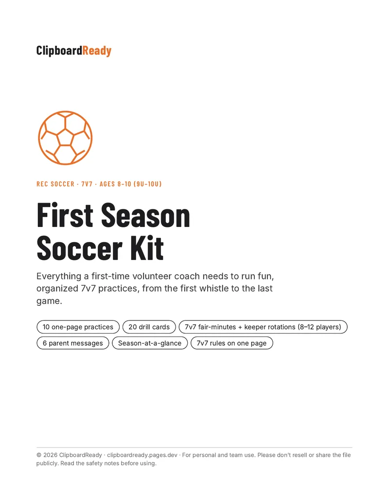 Cover of the First Season Soccer Kit